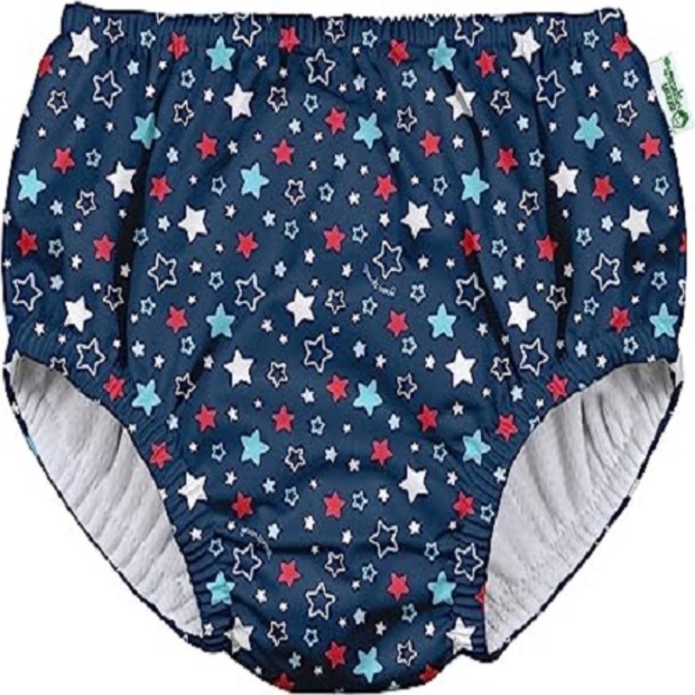 i play. Girls Pull-Up Reusable Absorbent Americana Stars Swimsuit Diaper 24M NWT